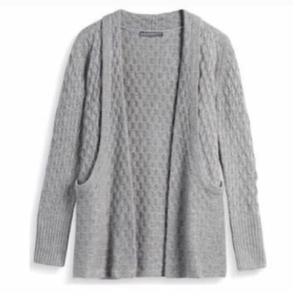 Brixton Ivy Stitch Fix Lawley Cable Knit Cardigan Angora Cashmere Blend Grandma